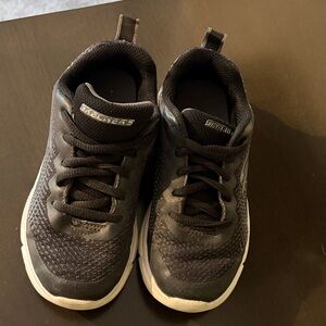 Size 13 - Skechers Kids Black and White Sneakers